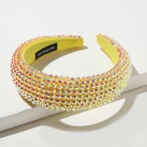 BUNDLE 2 ITEMS FOR $10 Yellow rhinestone decor hair hoop